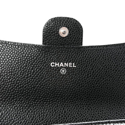 Chanel Caviar Quilted Large Gusset Flap Wallet Black 6 of 9