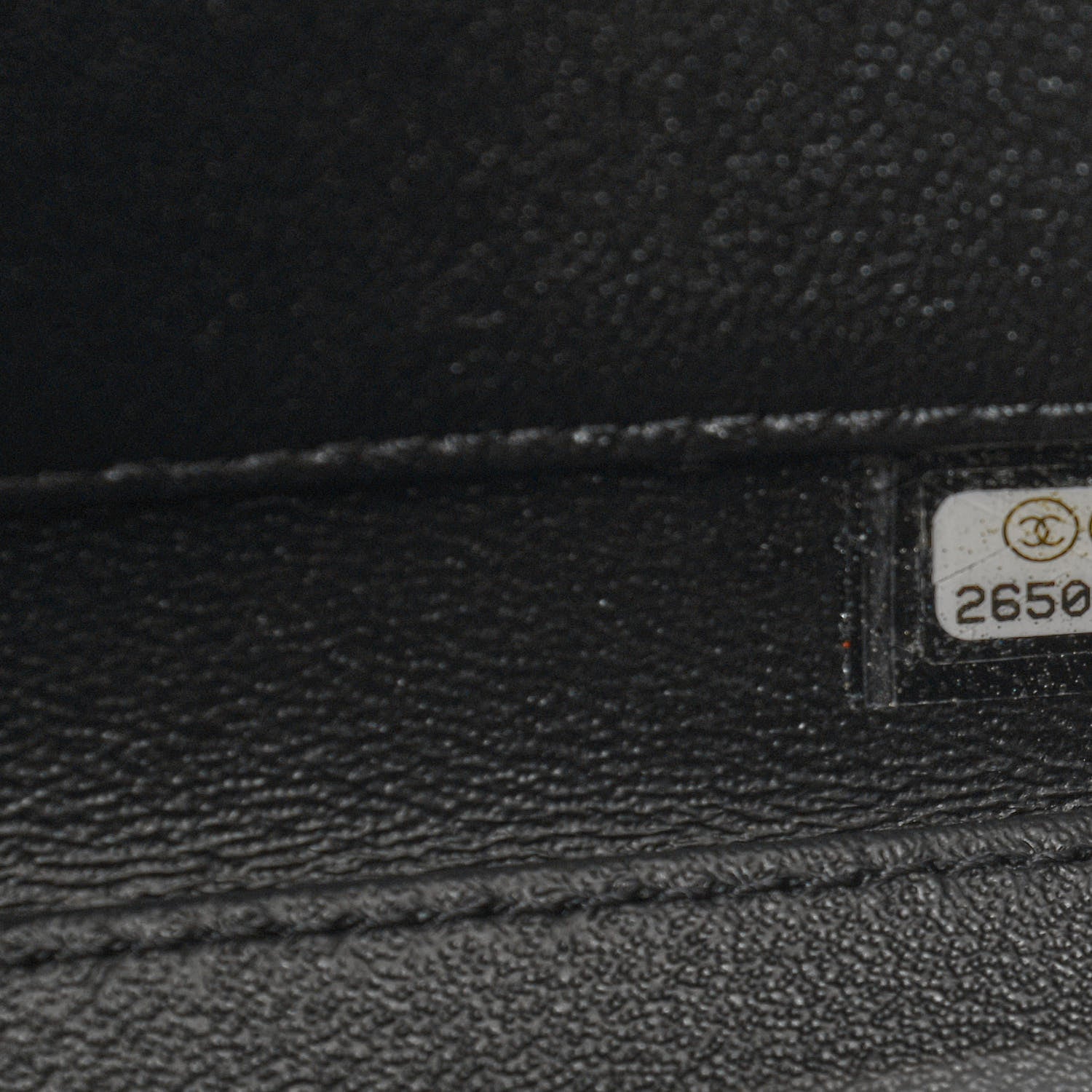 Chanel Lambskin Flat Quilted Knock On Wood Large Vanity Case Black 7 of 12