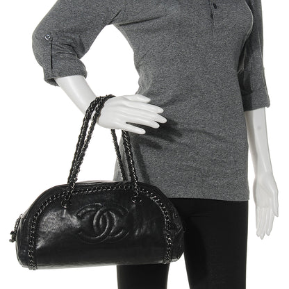 Chanel Leather Luxe Ligne Medium Bowler Black 2 of 4