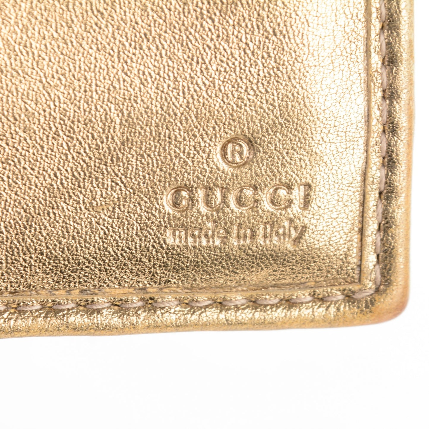Satin Monogram Abbey Continental Wallet Gold