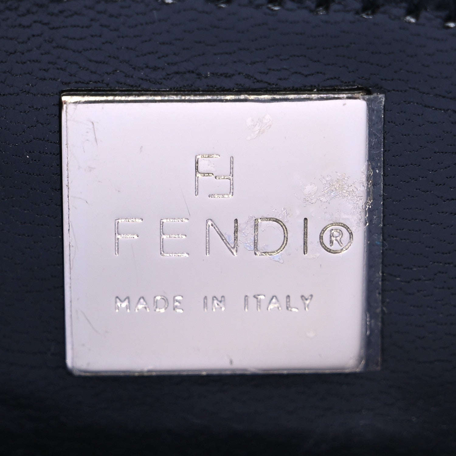 Fendi Canvas Mini Half Moon Baguette Black 5 of 5