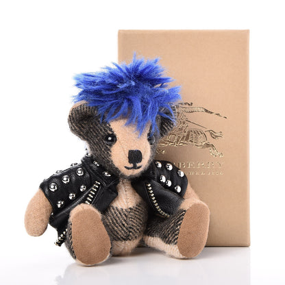 Burberry Cashmere Thomas Punk Teddy Bear Keychain Charm Camel 4 of 4