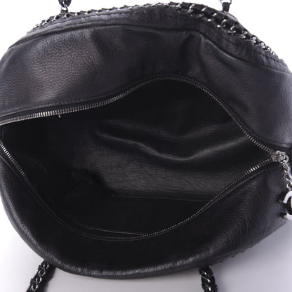 Chanel Goatskin Medium Luxe Ligne Bowler Black 5 of 9