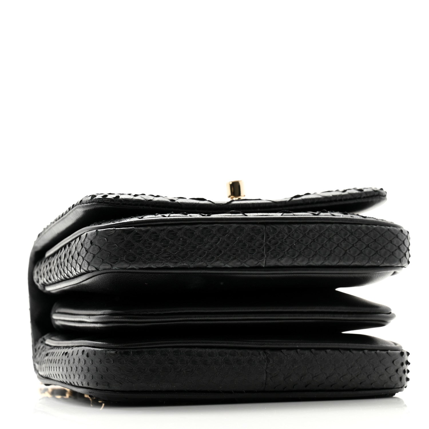 Chanel Snakeskin Quilted Mini Citizen Chic Flap Black 4 of 12