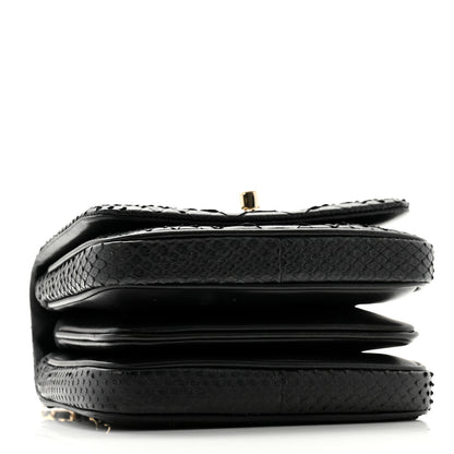 Chanel Snakeskin Quilted Mini Citizen Chic Flap Black 4 of 12