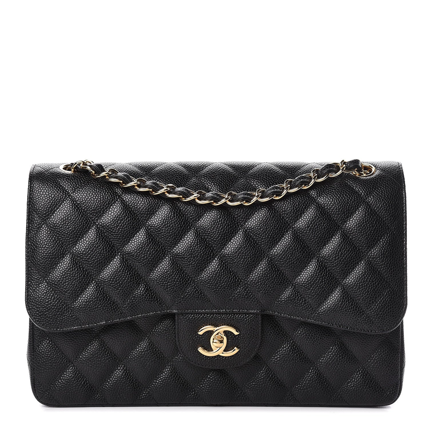 Chanel Caviar Quilted Jumbo Double Flap Black 1 of 11