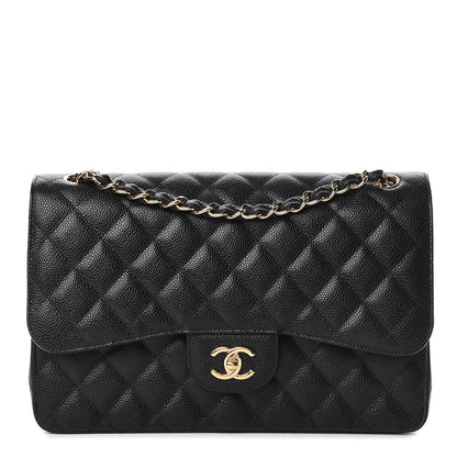 Chanel Caviar Quilted Jumbo Double Flap Black 1 of 11