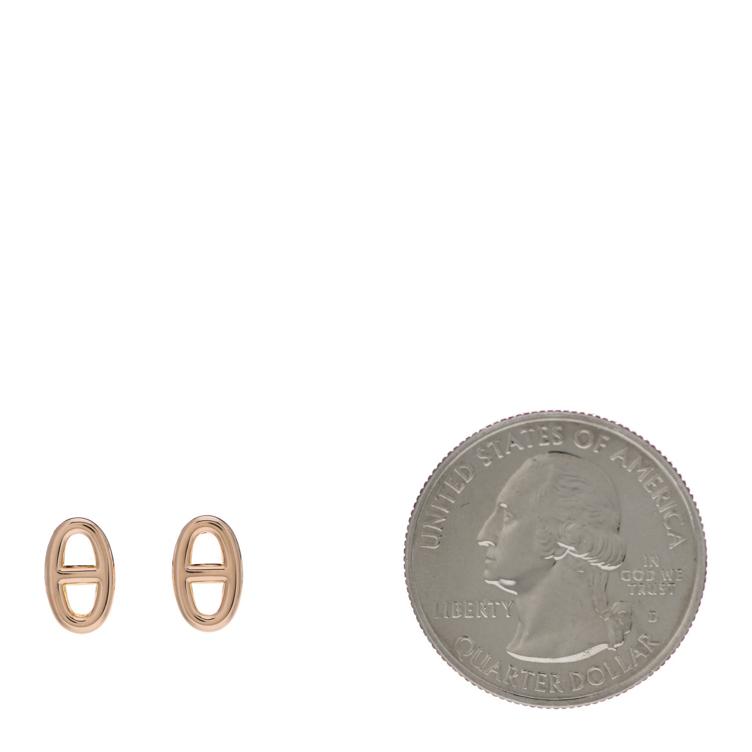Hermes 18K Rose Gold TPM Farandole Stud Earrings 2 of 5