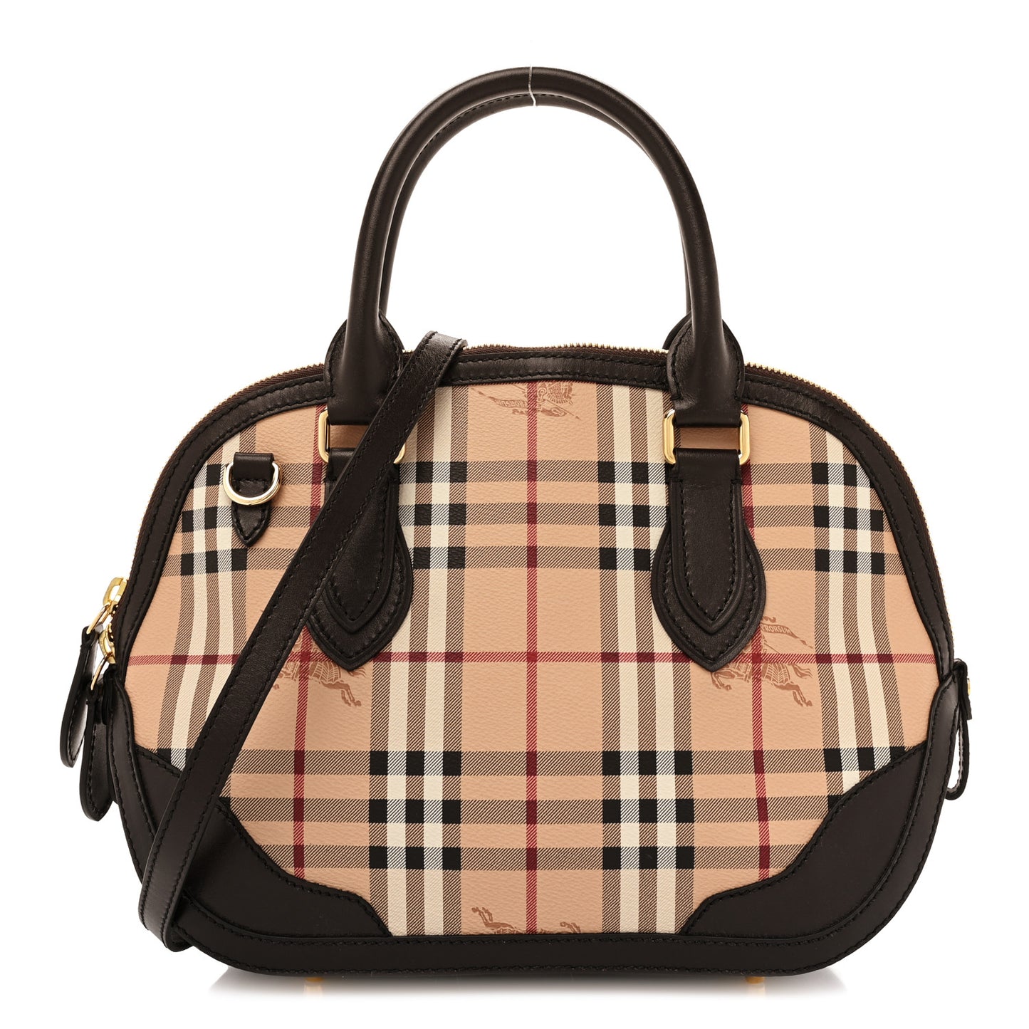 Haymarket Check Small Orchard Bowling Bag Chocolate