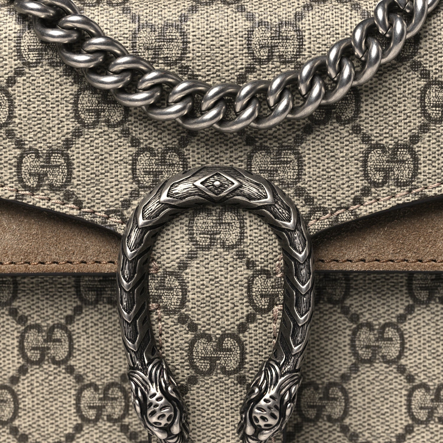 Gucci GG Supreme Monogram Mini Dionysus Shoulder Bag Taupe 8 of 11