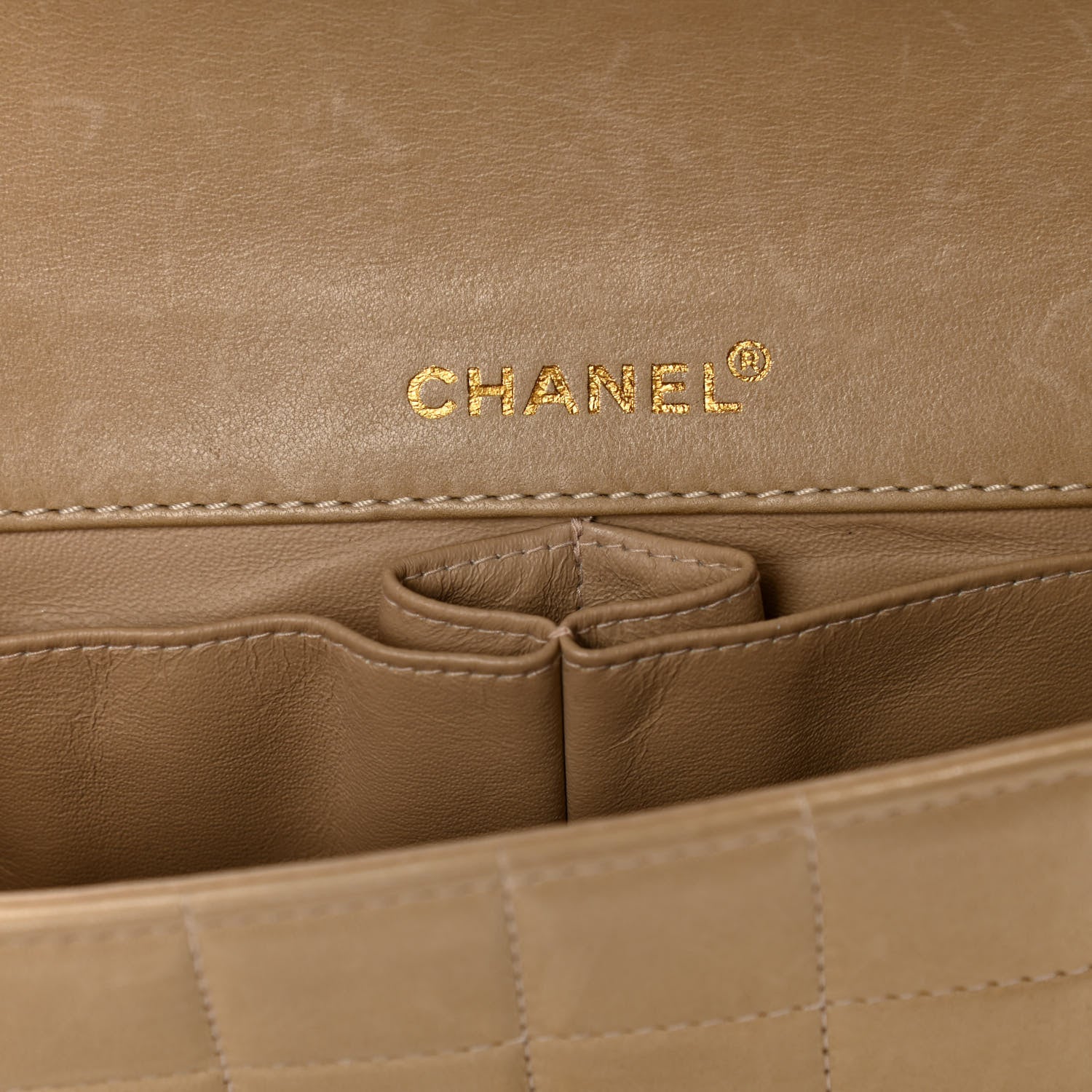 Chanel Lambskin Patent East West Chocolate Bar Flap Beige 5 of 15