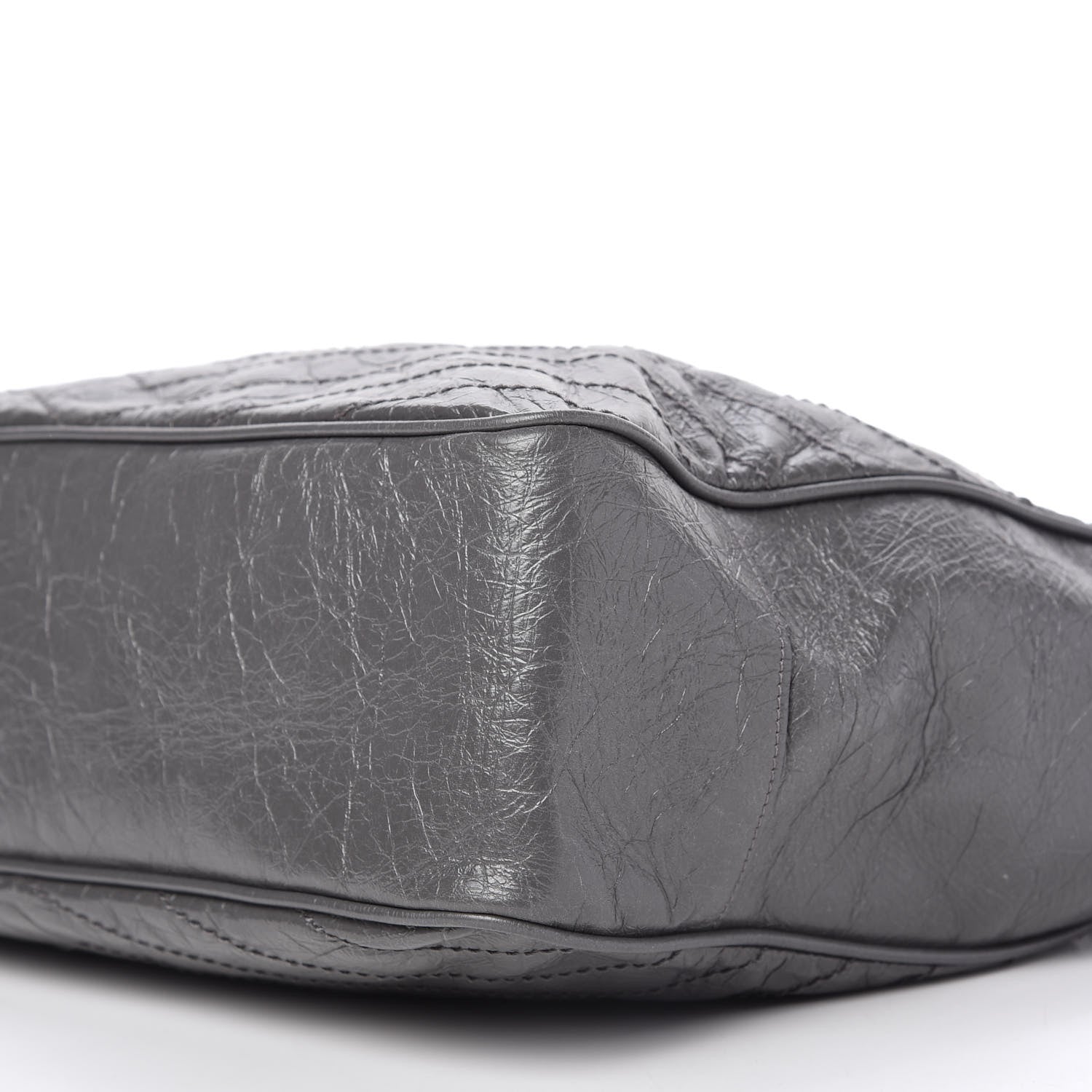 Saint Laurent Crinkled Calfskin Matelasse Monogram Large Niki Shopping Tote Bag Grey 7 of 12