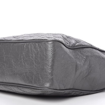 Saint Laurent Crinkled Calfskin Matelasse Monogram Large Niki Shopping Tote Bag Grey 7 of 12