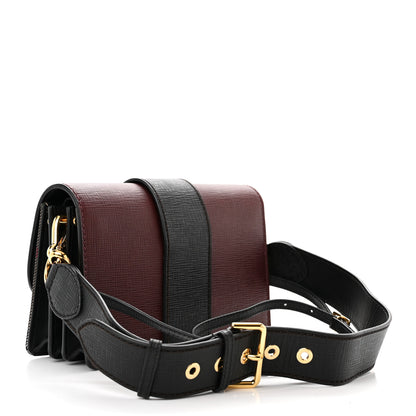 Burberry House Check Bridle Calfskin Madison Buckle Bag Burgundy 3 of 12