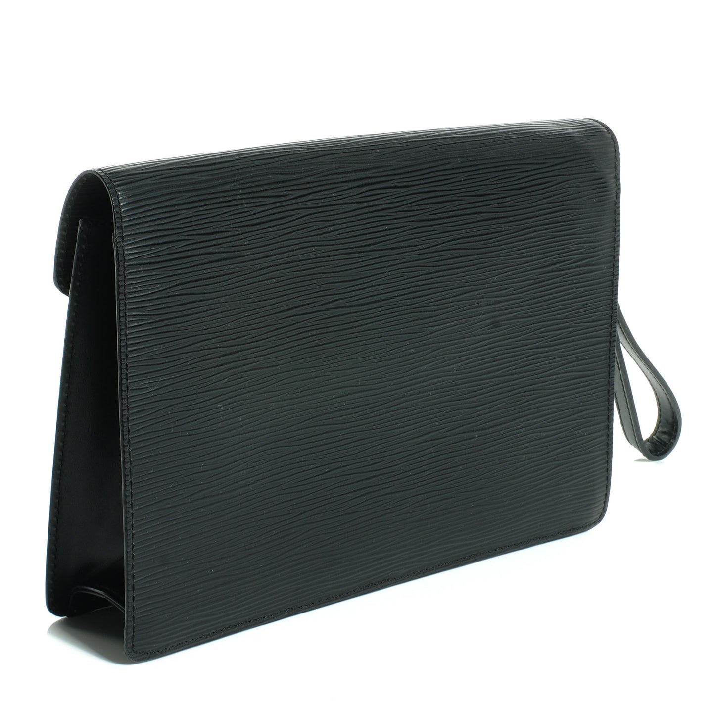 Epi Pochette Sellier Dragonne Clutch Black
