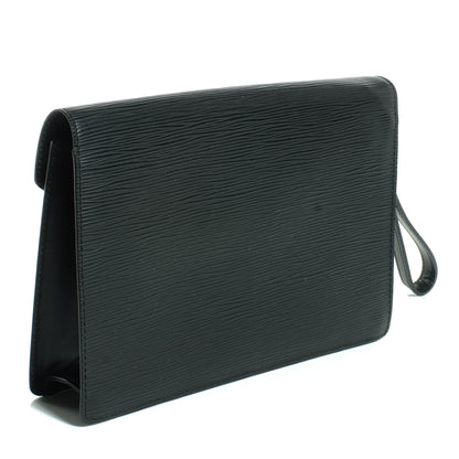 Louis Vuitton Epi Pochette Sellier Dragonne Clutch Black 3 of 8