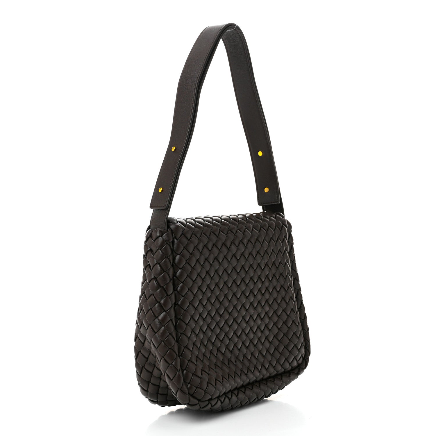 Bottega Veneta Nappa Intreccicio Padded Small Cobble Shoulder Bag Light Brown 3 of 10