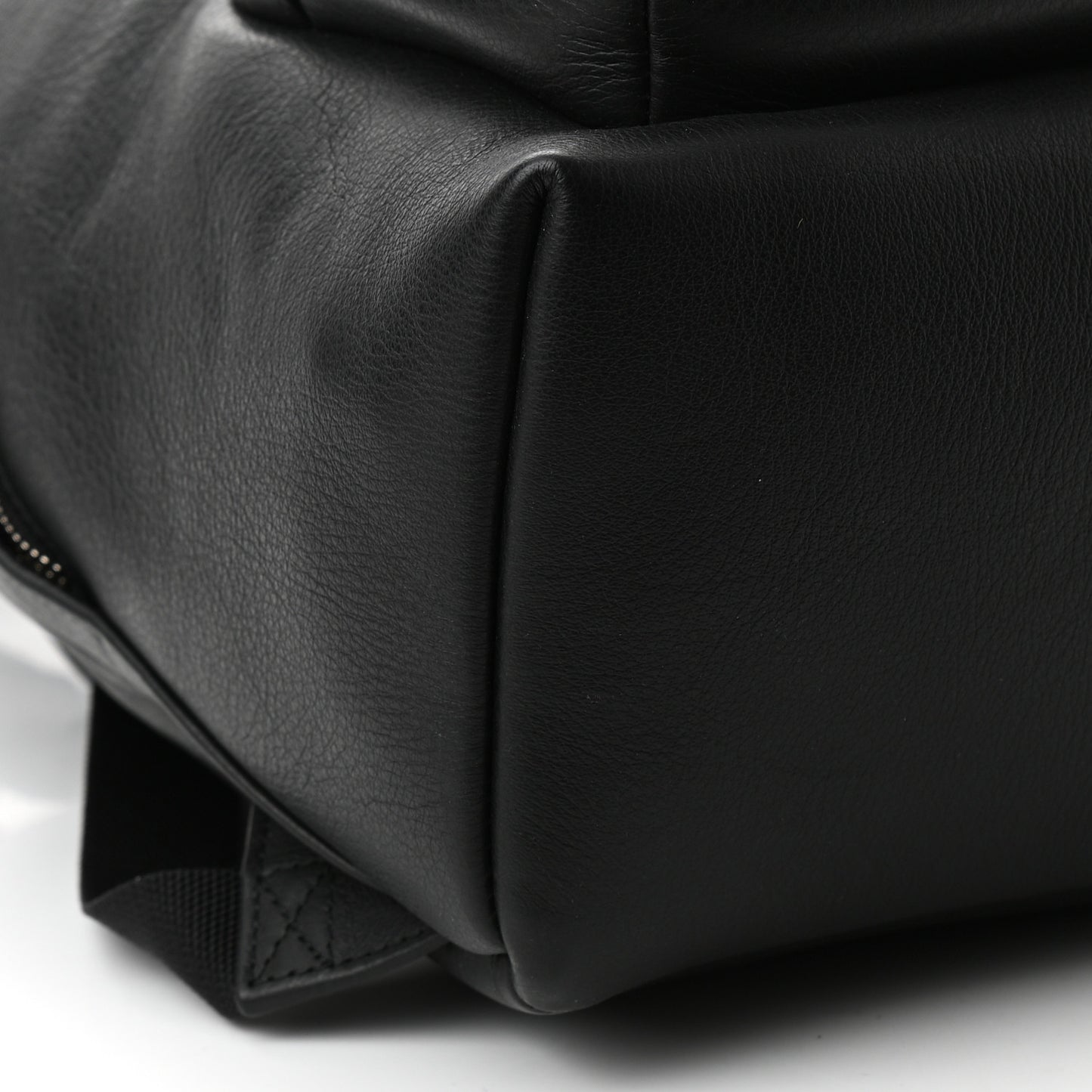 Smooth Calfskin Logo Small Everyday Backpack Black White