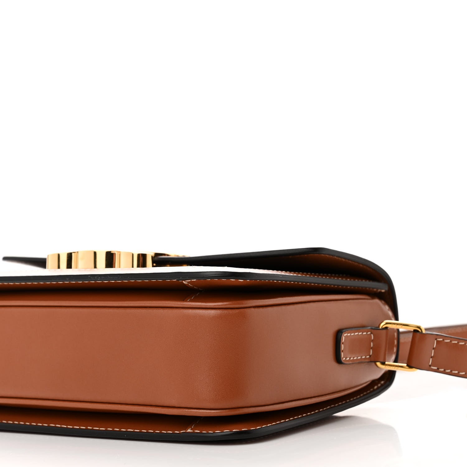 Celine Calfskin Triomphe Canvas Teen Triomphe Bag Tan 10 of 11