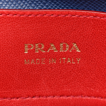 Prada Saffiano Cuir Large Double Bag Bleuette 7 of 31