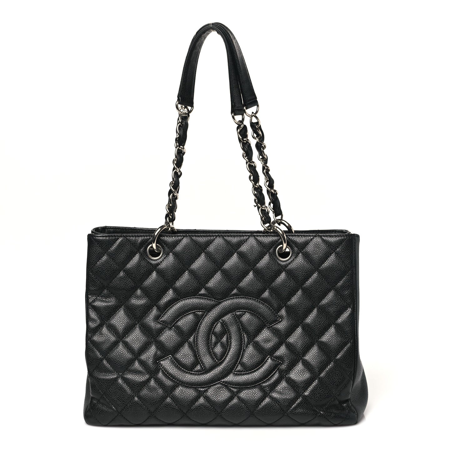 Caviar Quilted Grand Shopping Tote GST Black