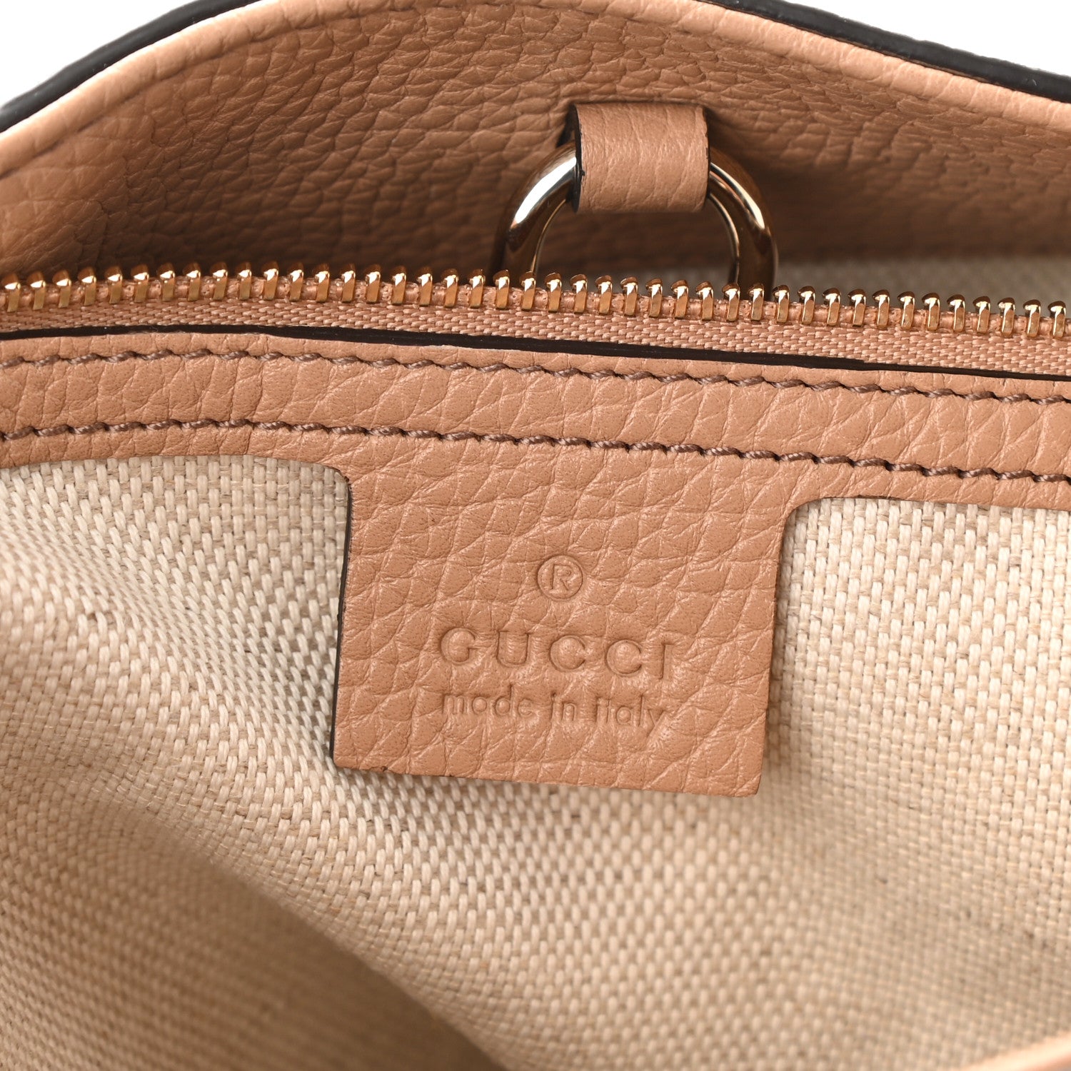 Gucci Pebbled Calfskin Medium Soho Chain Shoulder Bag Camelia 6 of 10