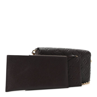 Louis Vuitton Empreinte Pochette Felicie Chain Wallet Chocolate 5 of 12