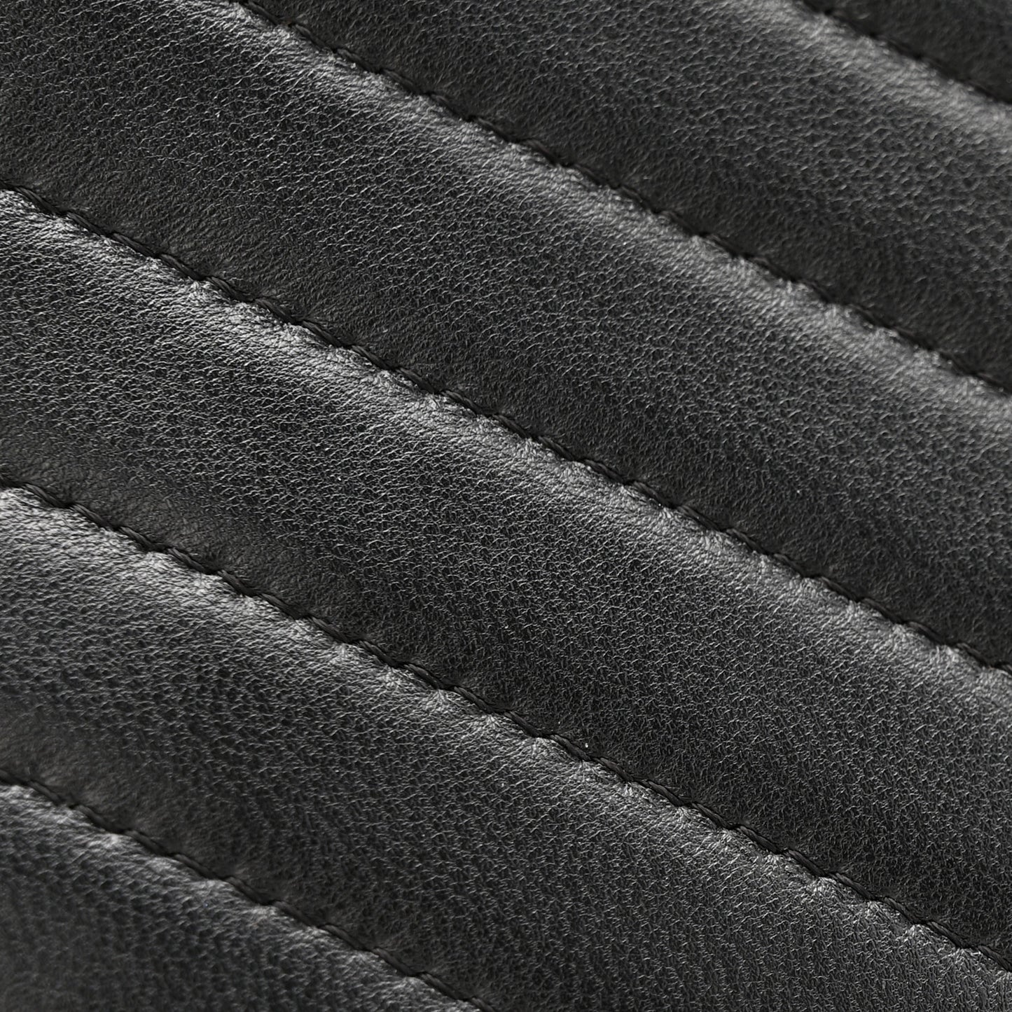 Lambskin Chevron Quilted Trendy CC Wallet On Chain WOC Black