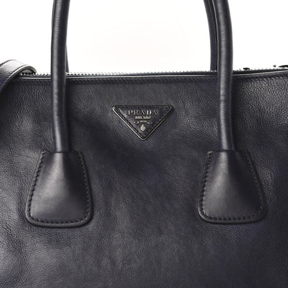 Prada Glace Calf Twin Pocket Tote Baltico 9 of 10