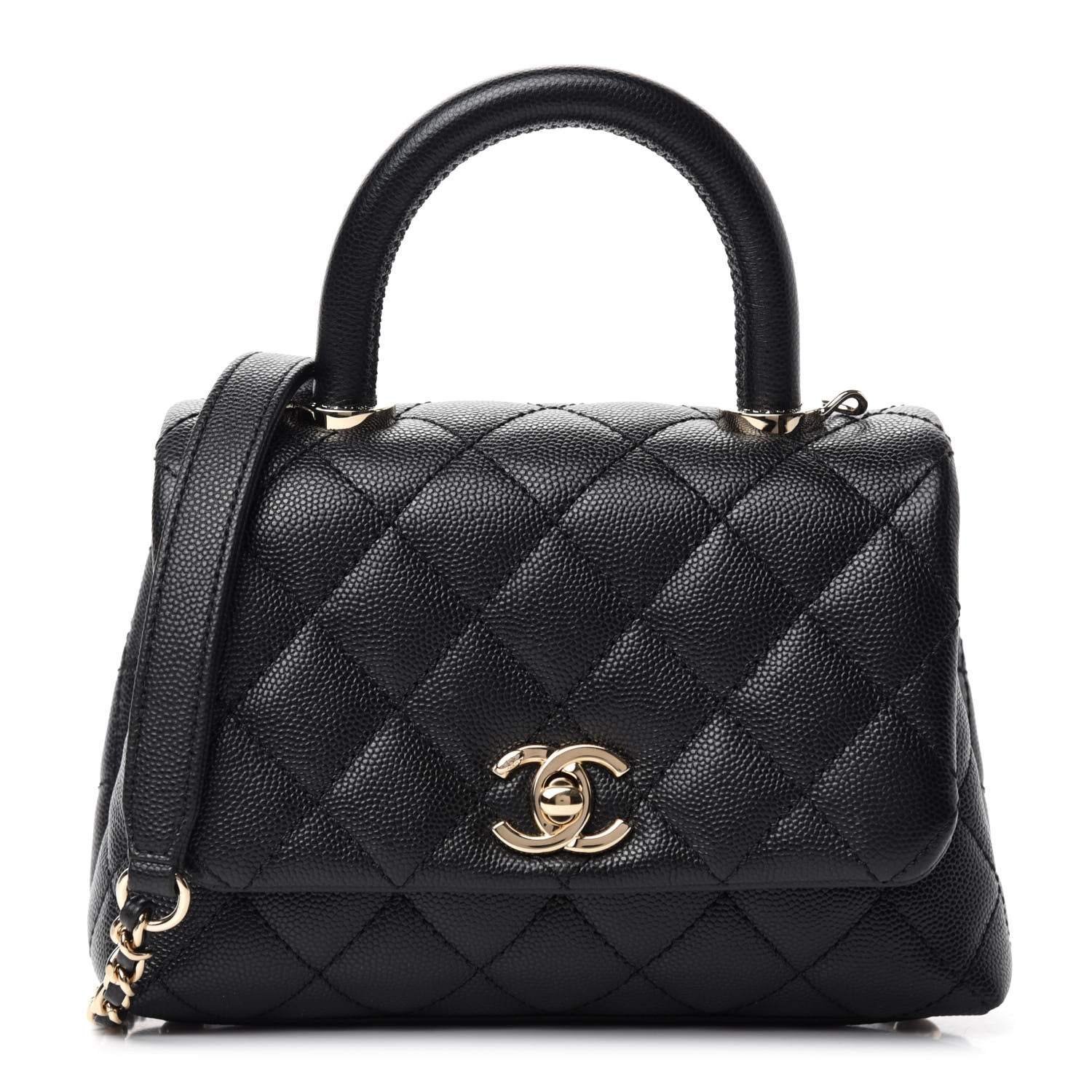 Chanel Caviar Quilted Extra Mini Coco Handle Flap Black 1 of 10