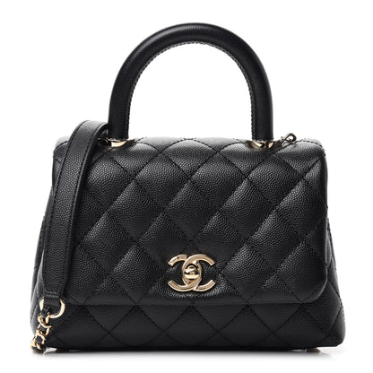Chanel Caviar Quilted Extra Mini Coco Handle Flap Black 1 of 10