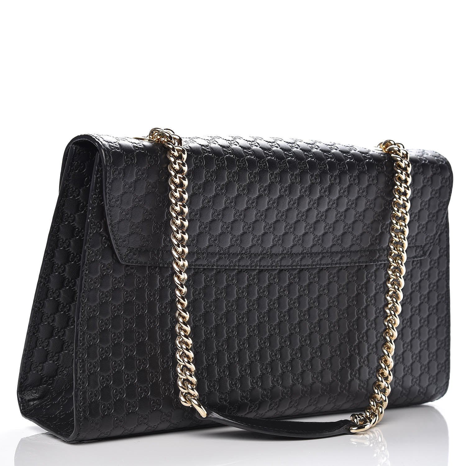 Gucci Microguccissima Medium Emily Chain Shoulder Bag Black 3 of 11