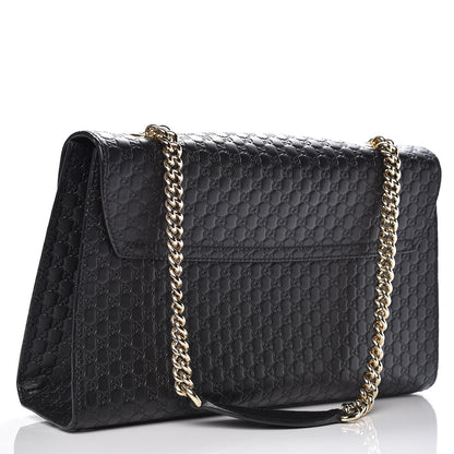 Gucci Microguccissima Medium Emily Chain Shoulder Bag Black 3 of 11