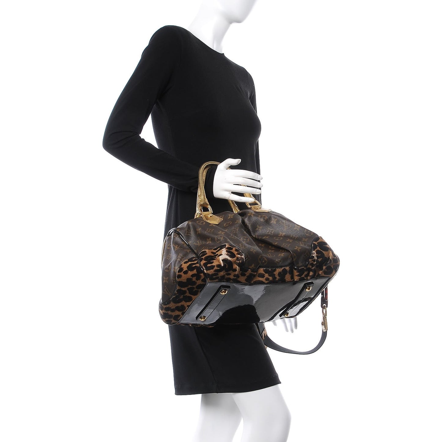 Monogram Leopard Stephen Bag