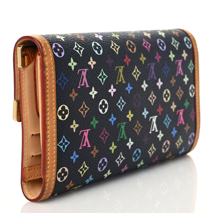 Louis Vuitton Monogram Multicolor Porte Tresor International Wallet Black 3 of 11