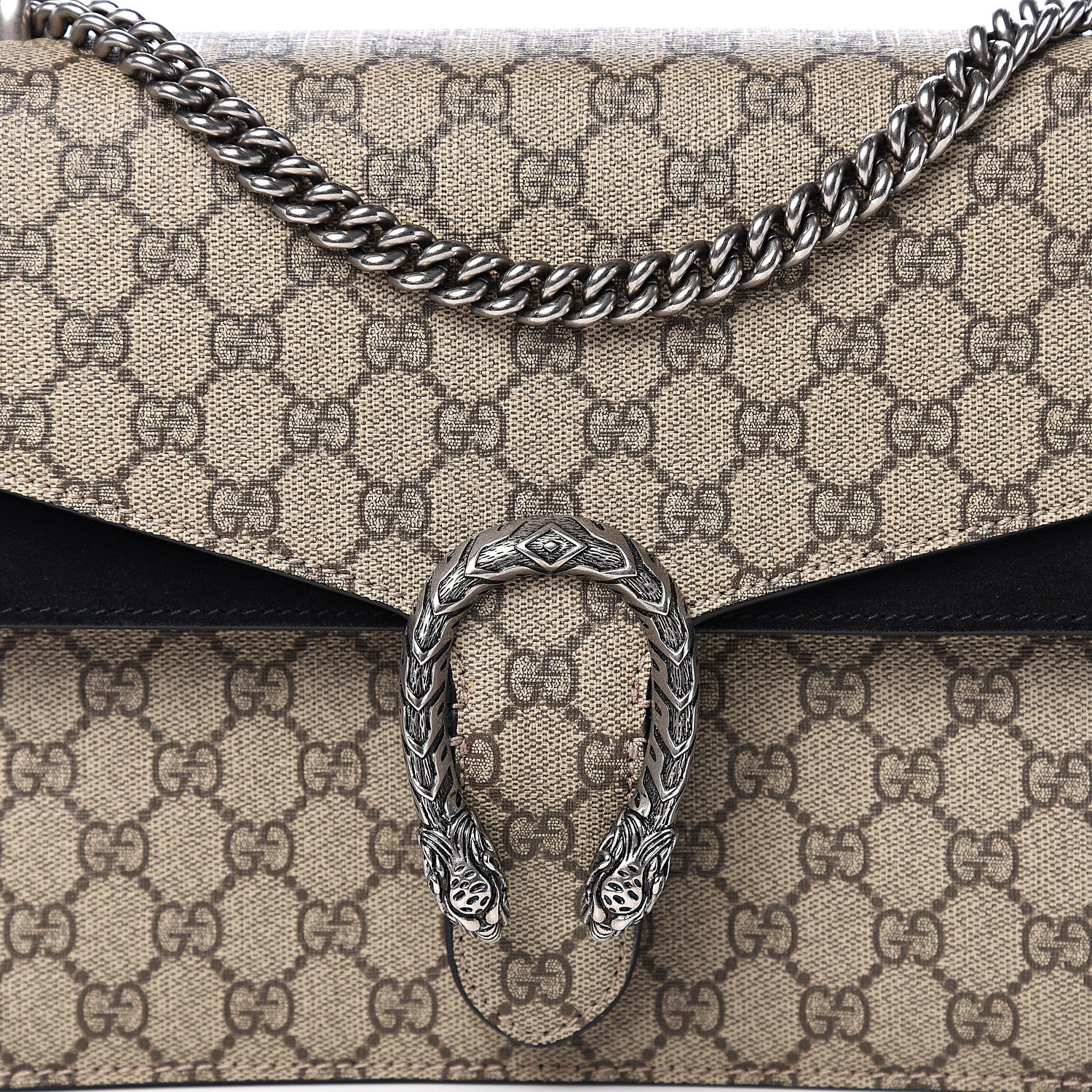 Gucci GG Supreme Monogram Medium Dionysus Shoulder Bag Black 12 of 12
