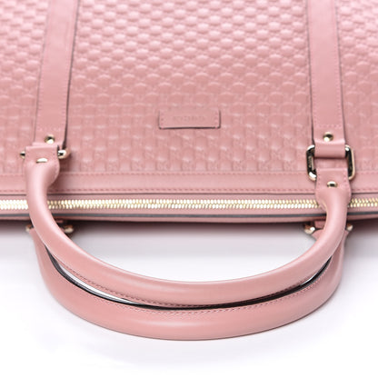 Gucci Soft Microguccissima Medium Zippered Satchel Soft Pink 11 of 13