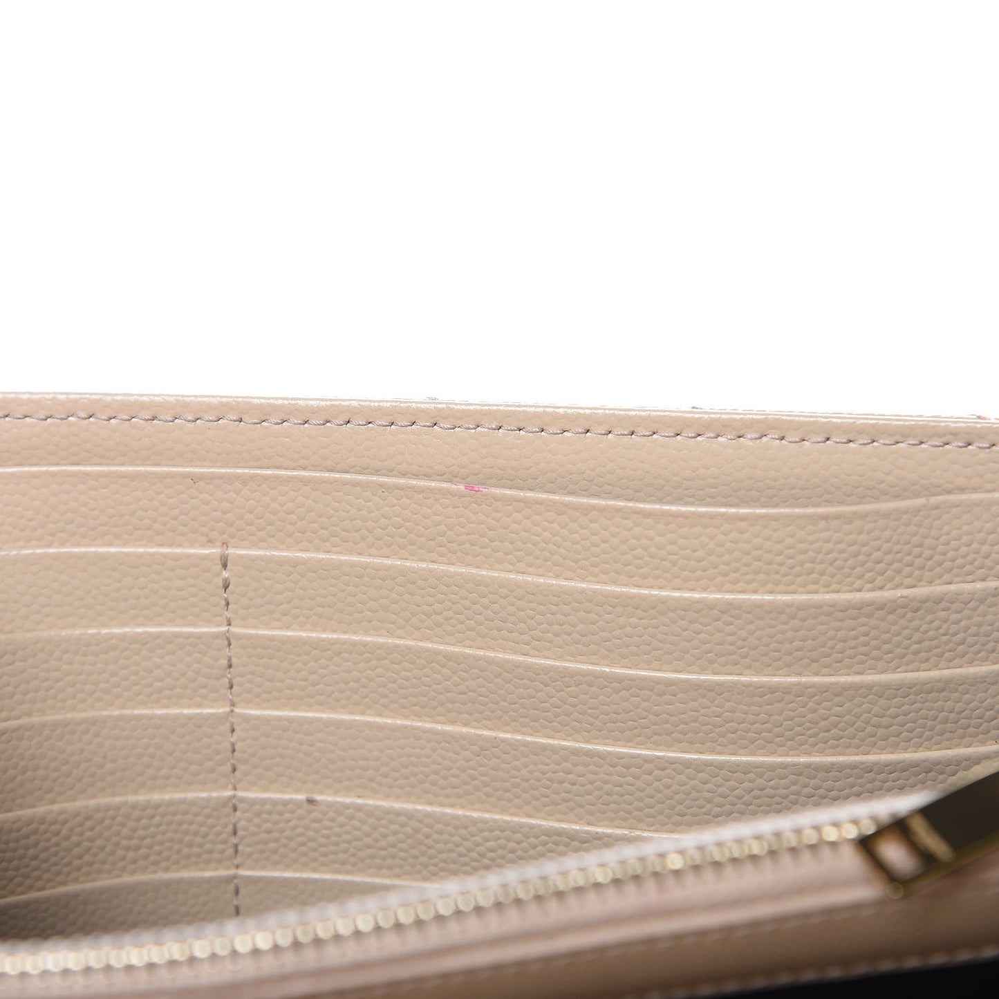 Grain De Poudre Matelasse Chevron Monogram Chain Wallet Deep Beige