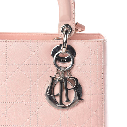 Christian Dior Grained Calfskin Cannage Medium Lady Dior Pink 20 of 20