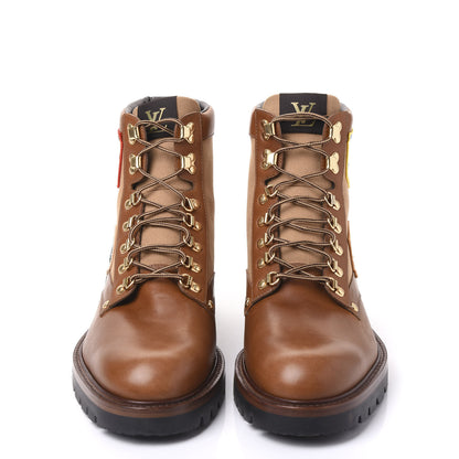 Louis Vuitton Calfskin Oberkampf Ankle Boots 11 Cognac 3 of 8