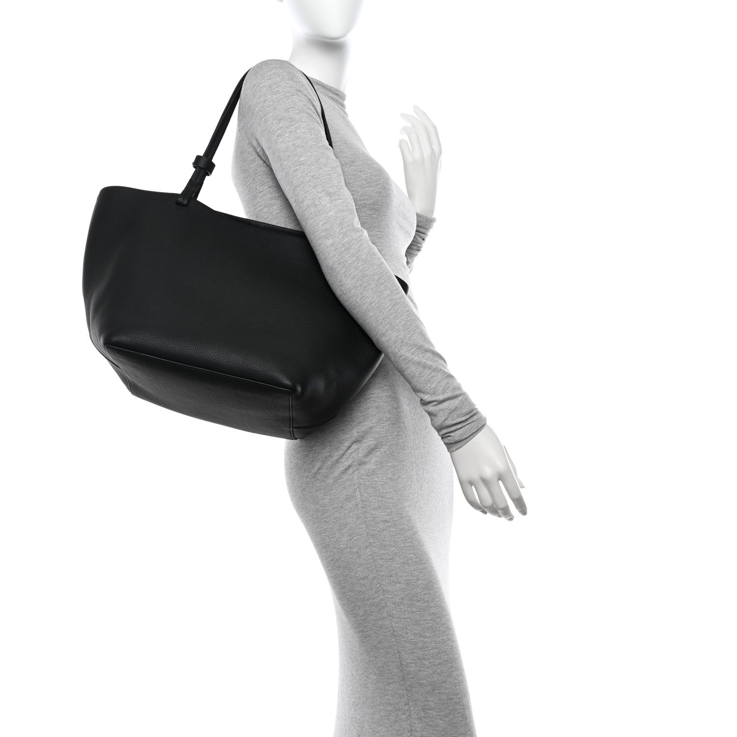 The Row Grained Calfskin Park Tote Three Black 2 of 13