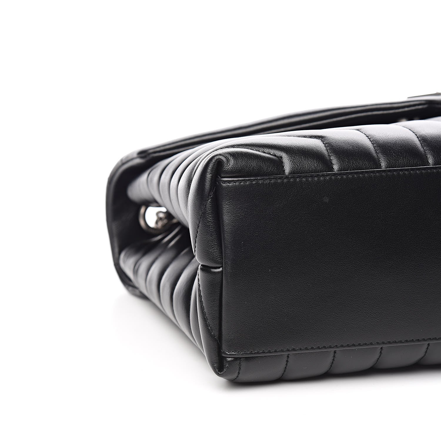 Saint Laurent Calfskin Y Quilted Monogram Medium Loulou Chain Satchel Black 10 of 12