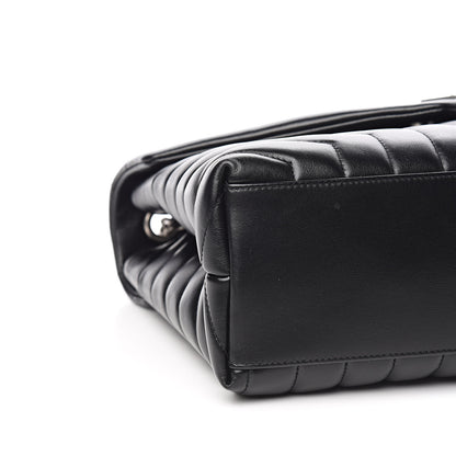 Saint Laurent Calfskin Y Quilted Monogram Medium Loulou Chain Satchel Black 10 of 12
