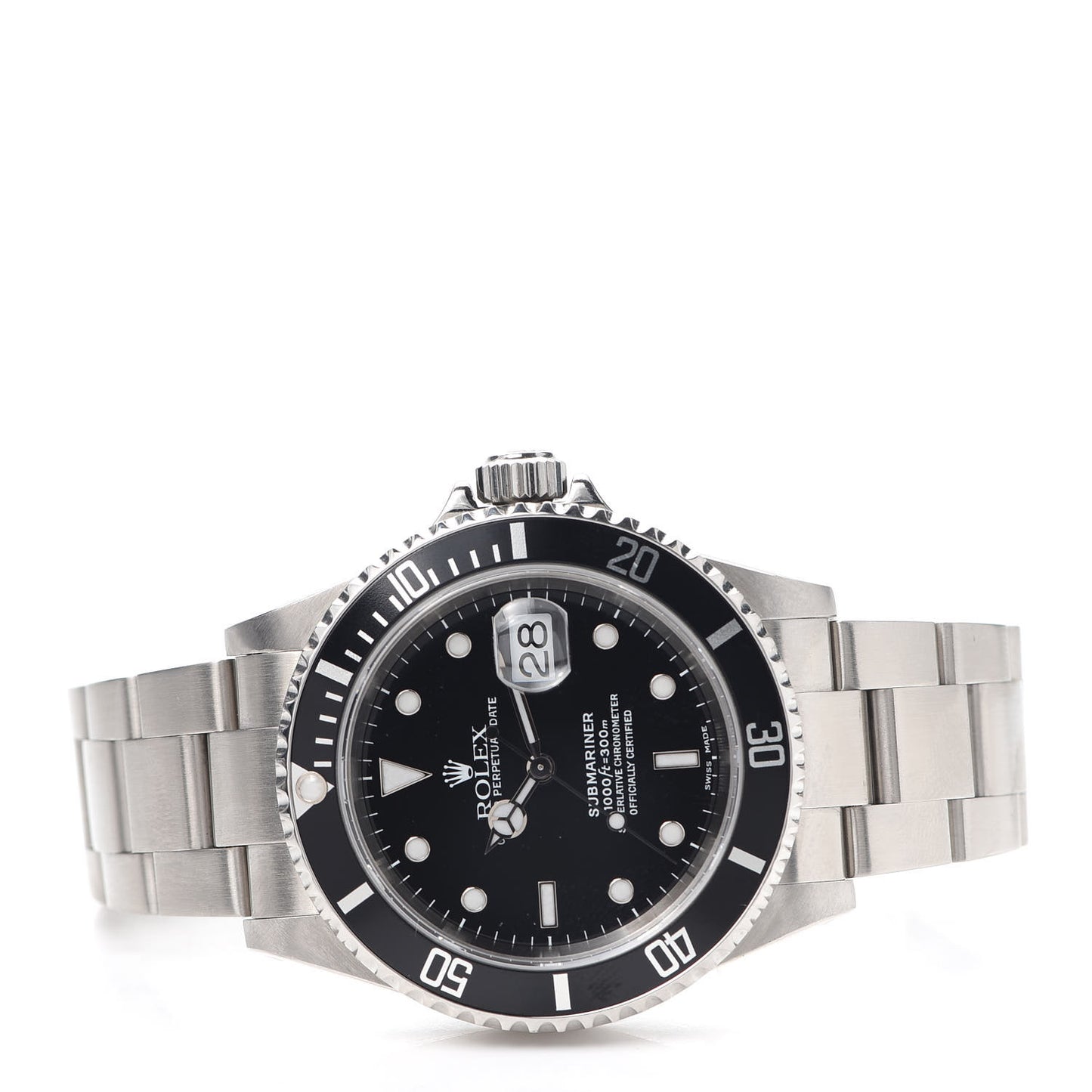 Stainless Steel 40mm Oyster Perpetual Submariner Date Watch Black 16610