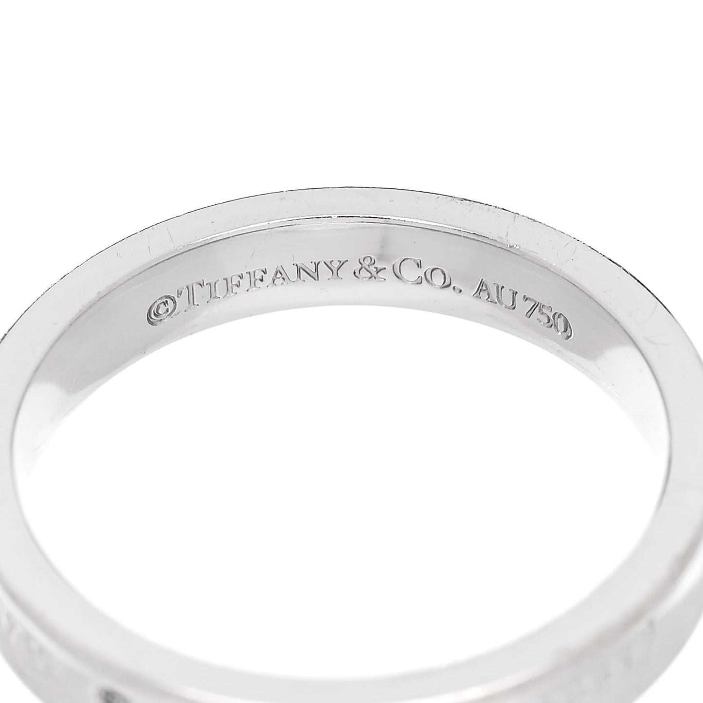18K White Gold Diamond Narrow 1837 Ring 61 9.5
