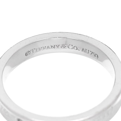 Tiffany 18K White Gold Diamond Narrow 1837 Ring 61 9.5 4 of 4