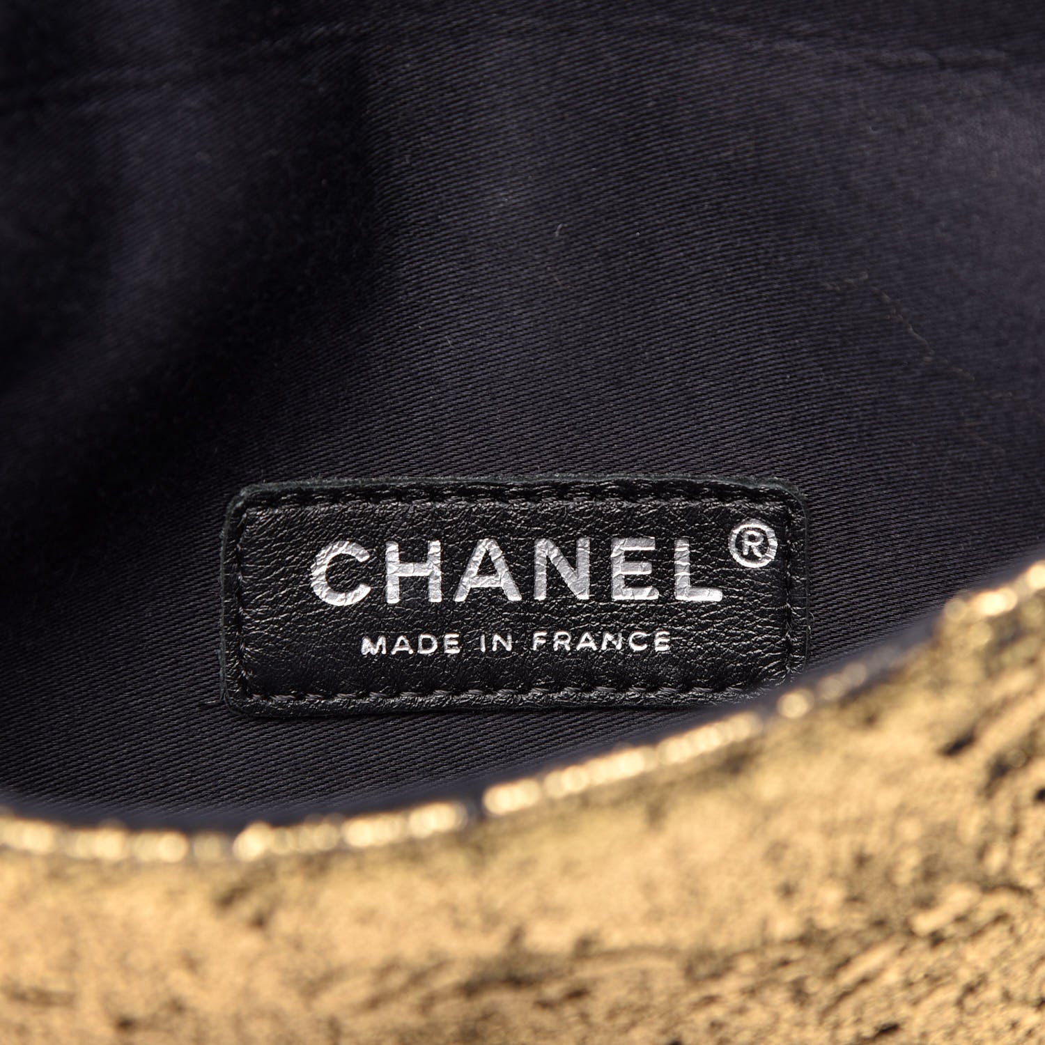 Chanel Lambskin Mineral Nights Wristlet Gold Black 9 of 11