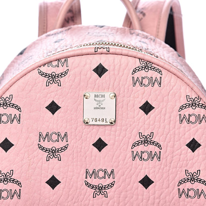 MCM Visetos Small Side Stud Stark Backpack Pink 12 of 12
