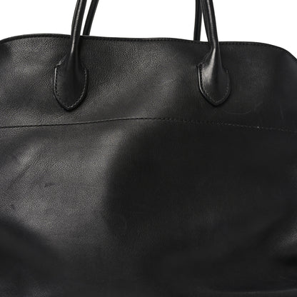 The Row Polished Saddle Calfskin Soft Margaux 17 Black 7 of 9