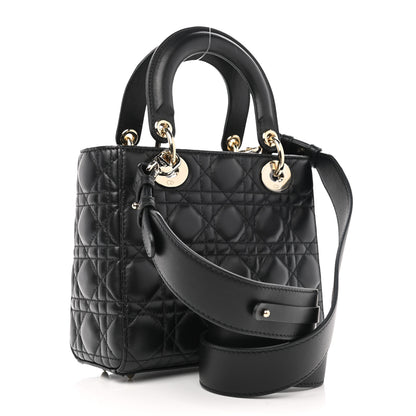 Christian Dior Lambskin Cannage Small My ABCDior Lady Dior Black 3 of 12